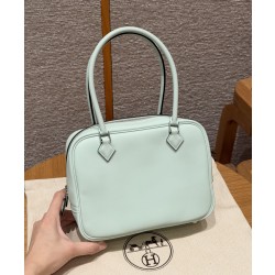 에르메스 Hermes Mini Plume 21cm Swift OZ Vert Fizz/silver