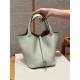 에르메스 Hermes Picotin lock 22cm clemence 0W Girs neve/silver