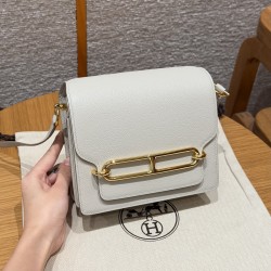 에르메스 Hermes Roulis 18cm Evercolor 8L Beton/gold