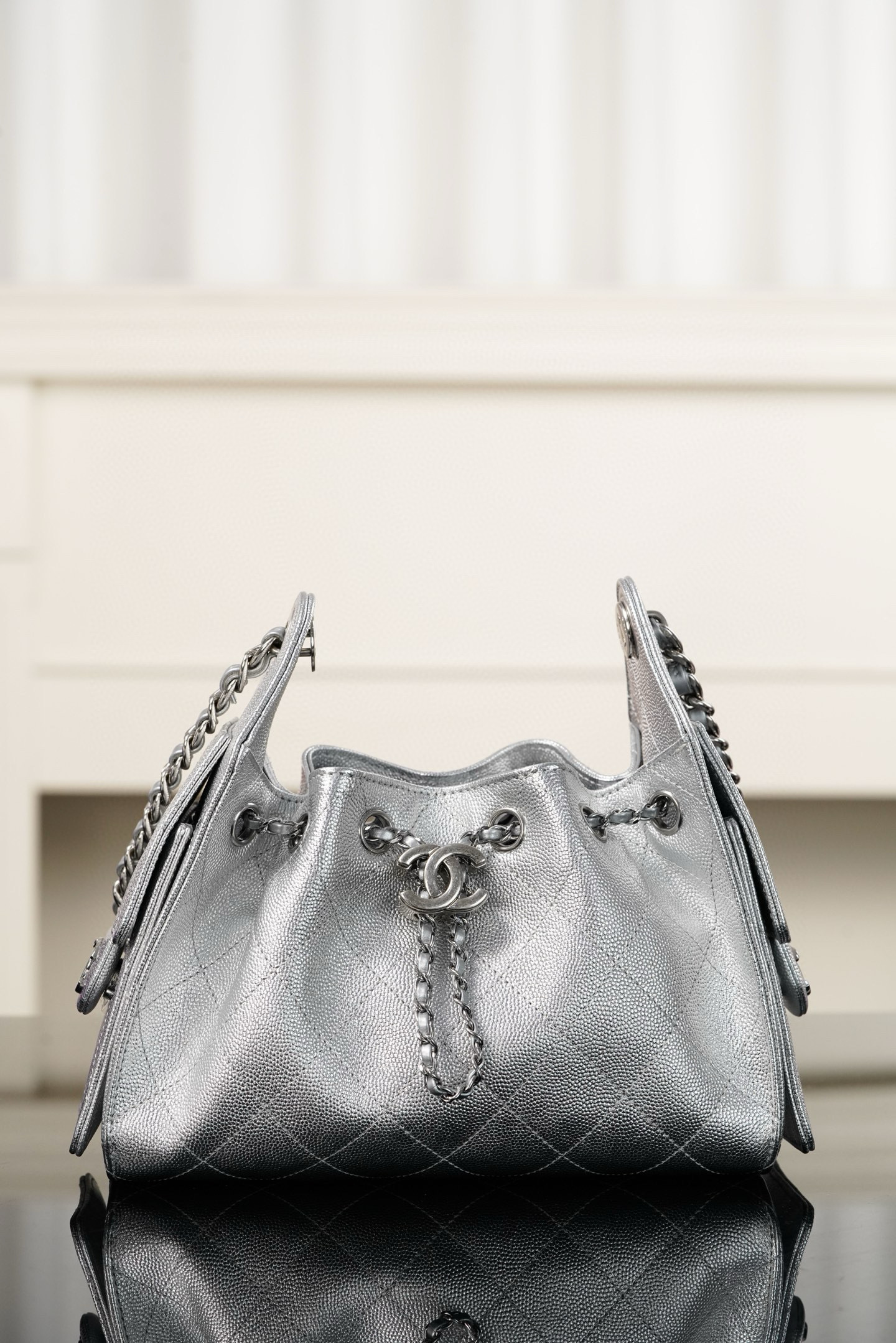 샤넬 CHANEL 26C AS5631 25 Mini Bag silver 22cm