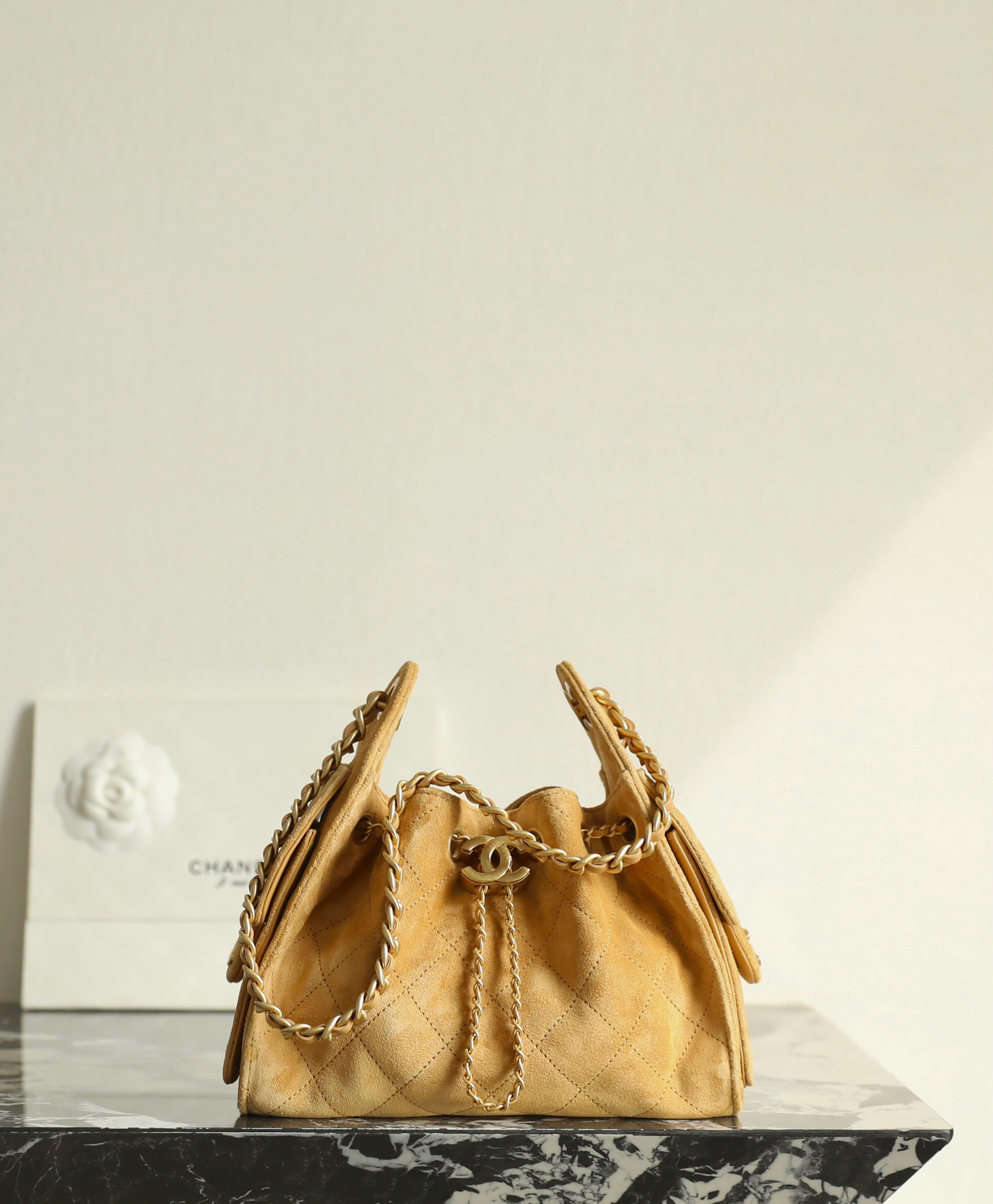 샤넬 CHANEL C-551 AS5631 25 Mini Bag yellow 22cm