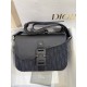 디올 Dior Small Saddle Messenger Bag with Flap Black 23cm