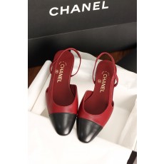샤넬 CHANEL Slingbacks 슬링 Wine red