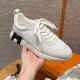 에르메스 Hermes 625 Bouncing 스니커즈 Mouton leather and cloth&White