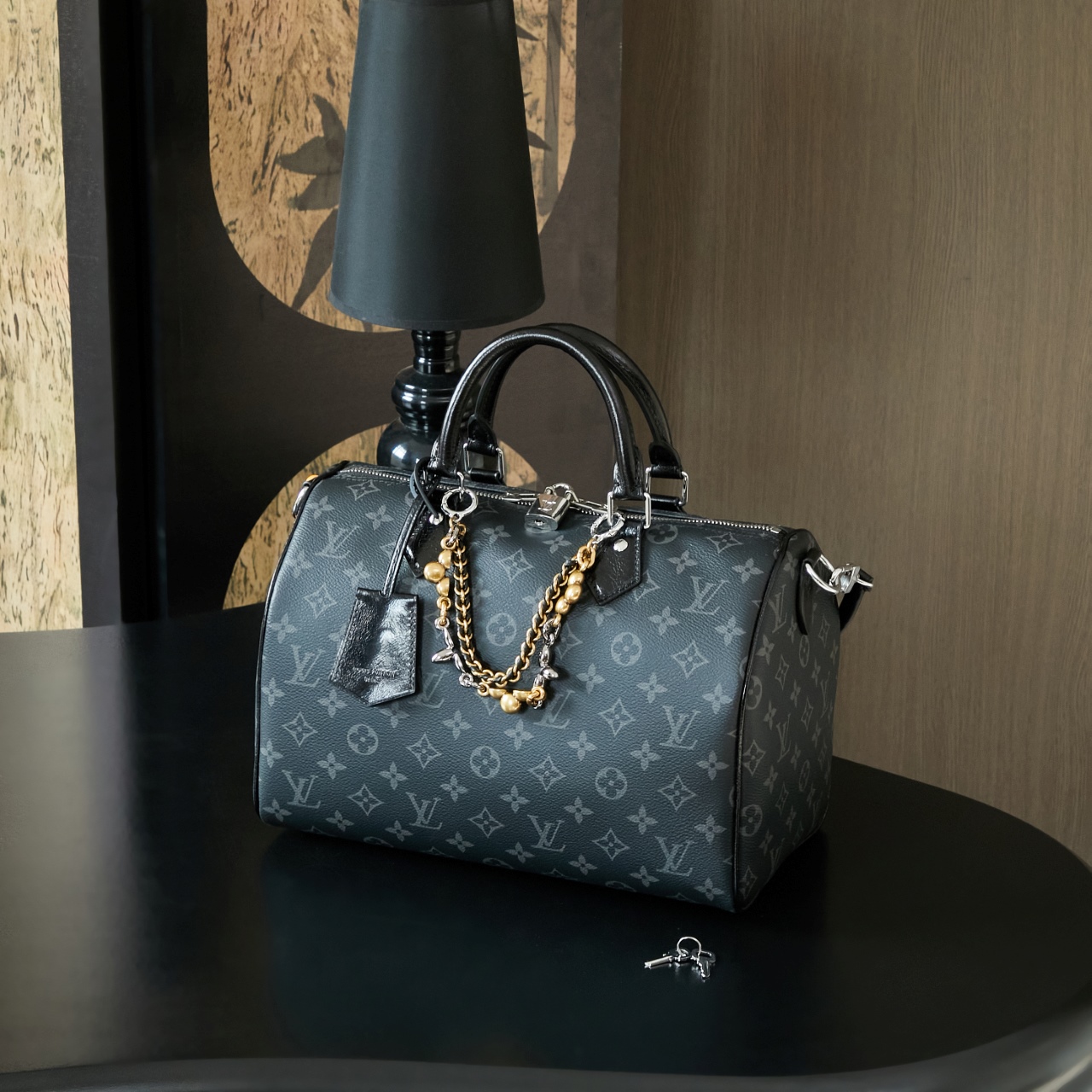 루이비통 Louis Vuitton M15102 Speedy Soft 30 Monogram Eclipse Black 30cm