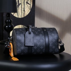 루이비통 Louis Vuitton M45936 City Keepall Monogram Eclipse and Monogram Eclipse Reverse 27cm