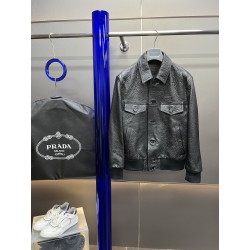 프라다 Prada 레더 재킷