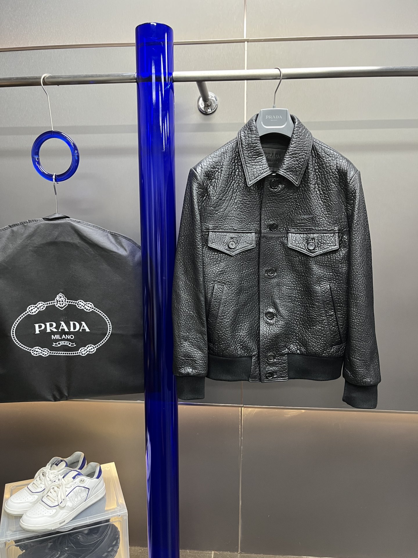 프라다 Prada 레더 재킷