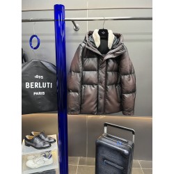 벨루티 BERLUTI 레더 다운재킷