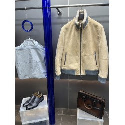 브루넬로 쿠치넬리 Brunello Cucineli 레더 재킷