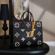 루이비통 Louis Vuitton M45495 Onthego MM Bicolor Monogram Empreinte Leather Black Creme 35cm