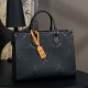 루이비통 Louis Vuitton M45595 Onthego MM Monogram Empreinte Black 35cm