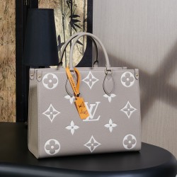 루이비통 Louis Vuitton M45494 Onthego MM Bicolor Monogram Empreinte Leather 35cm