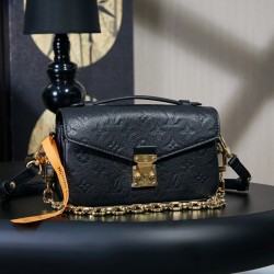 루이비통 Louis Vuitton M46595 Pochette Metis East West Monogram Empreinte Black 13.5cm