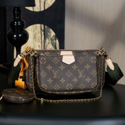 루이비통 Louis Vuitton M44813 Multi Pochette Accessoires Monogram Khaki 24cm