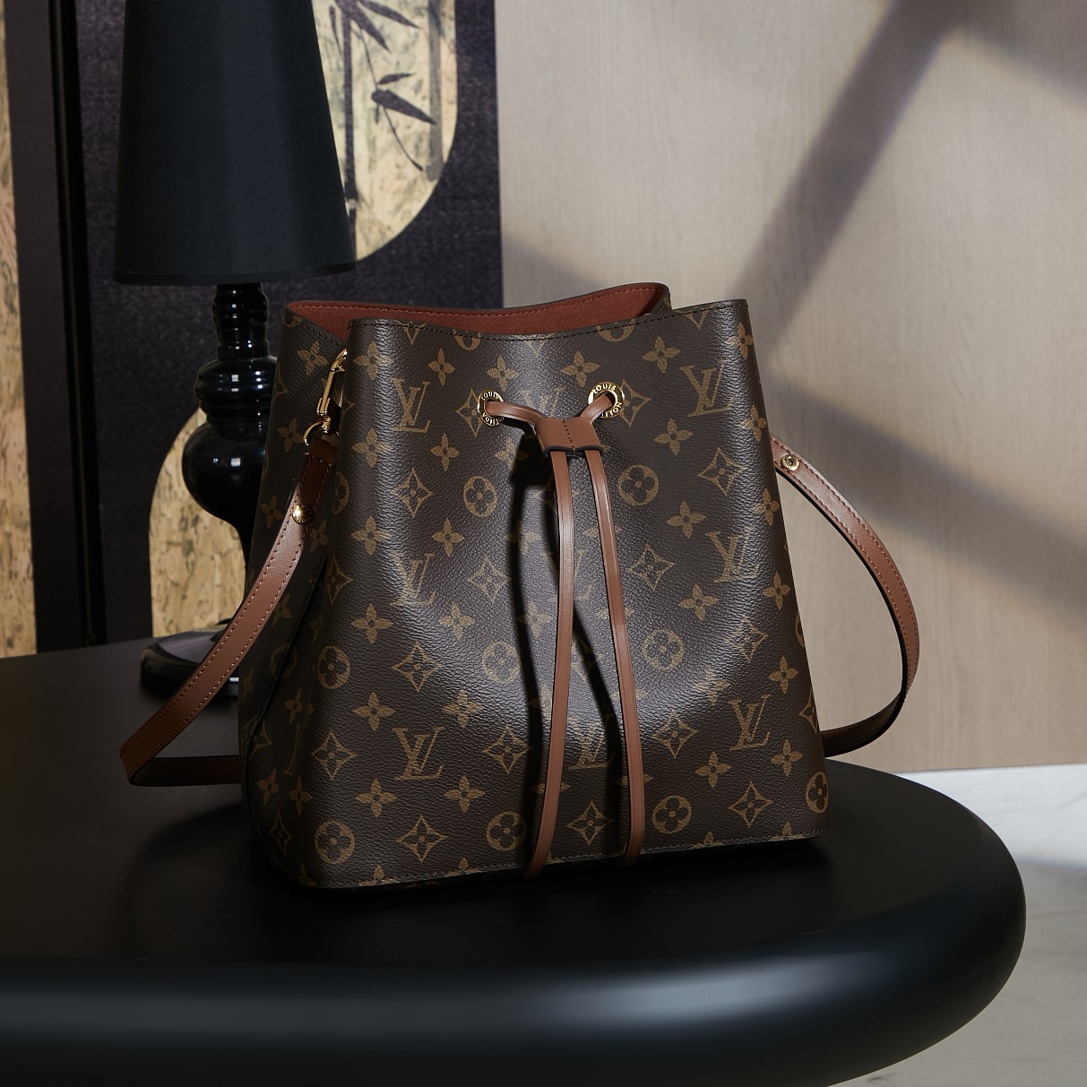 루이비통 Louis Vuitton M44887 Neonoe MM Monogram Caramel 26cm