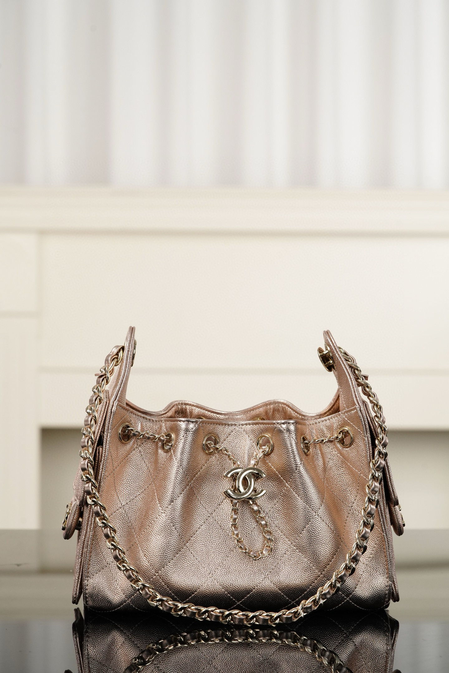 샤넬 CHANEL 26C AS5631 25 Mini Bag Rose gold 22cm