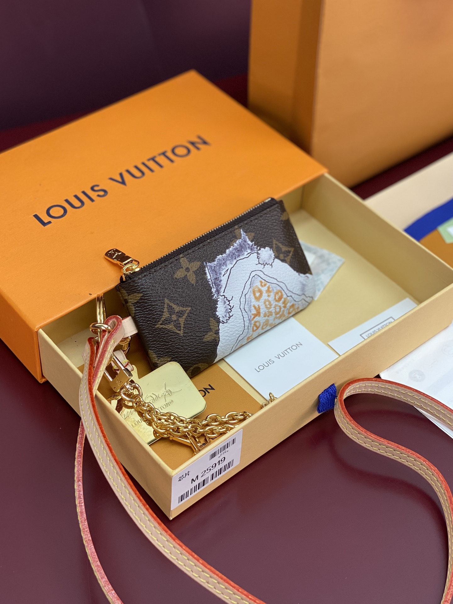 루이비통 Louis Vuitton M25919 Phone Holder Monogram 12cm