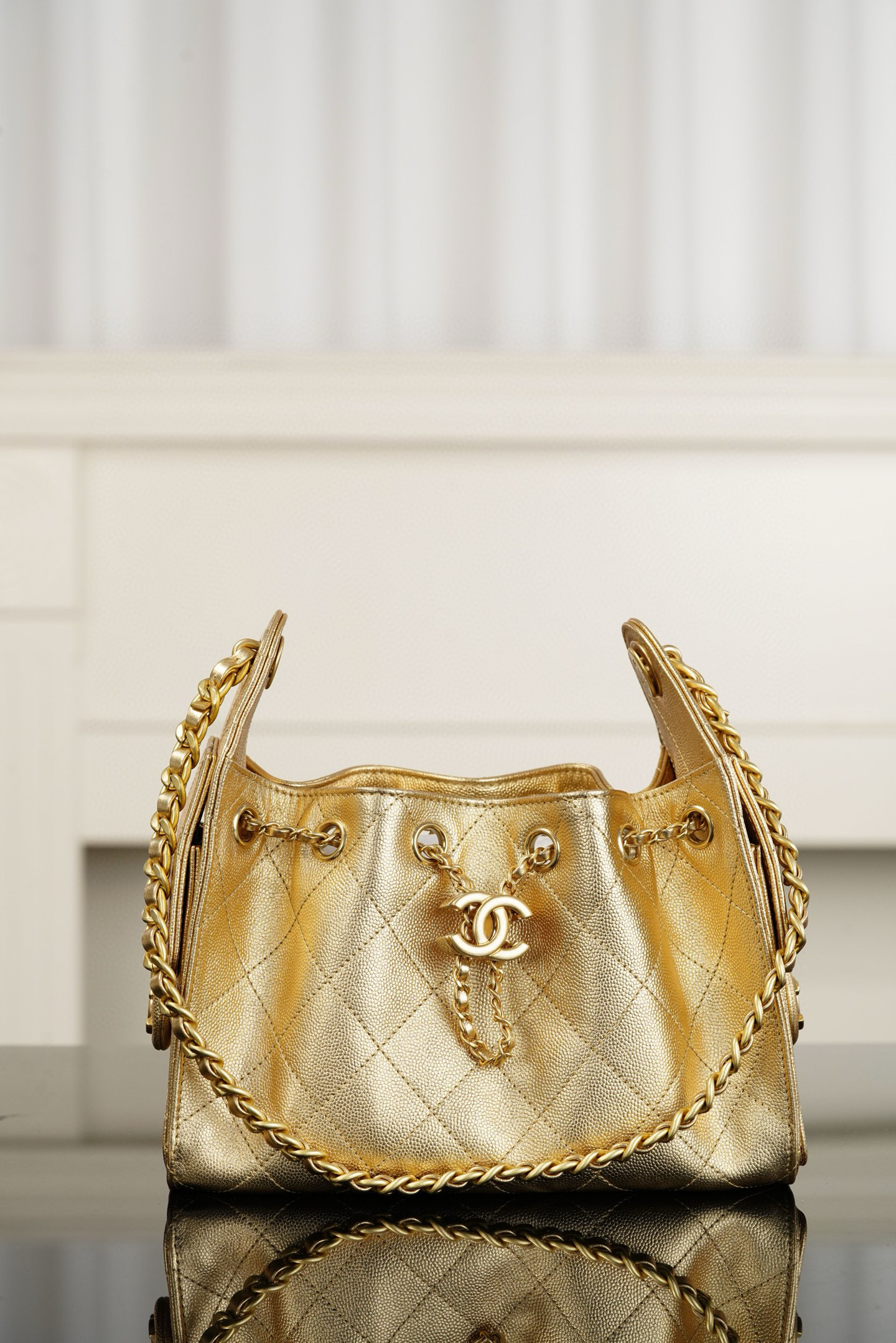 샤넬 CHANEL 26C AS5631 25 Mini Bag gold 22cm