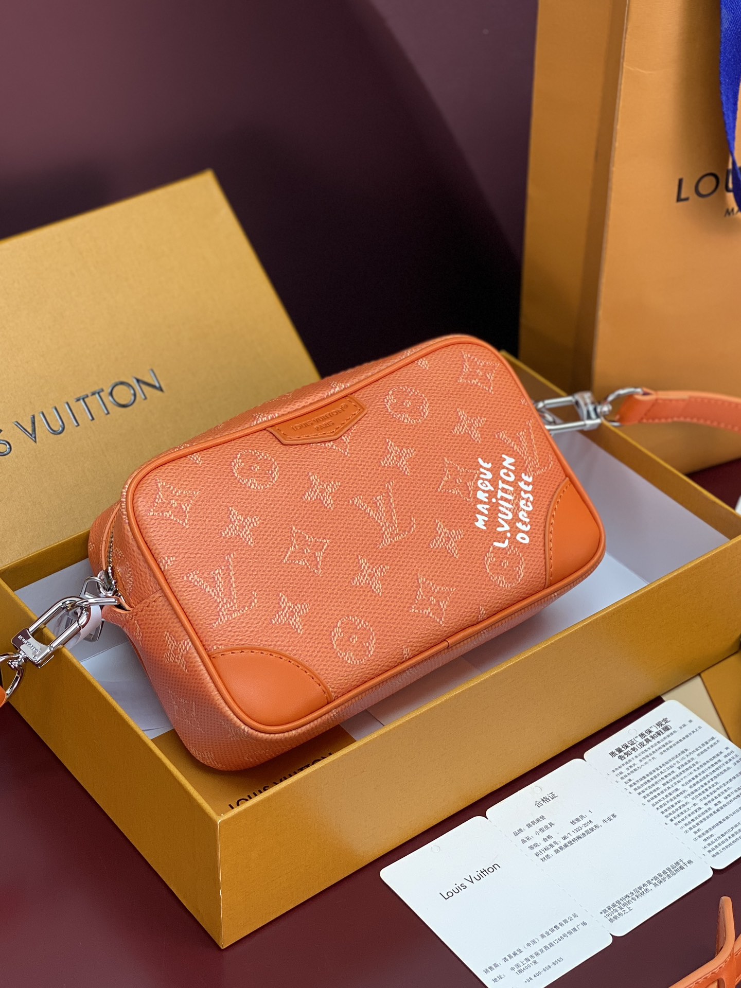 루이비통 Louis Vuitton M26825 Trocadero Wearable Wallet Caramel 20cm