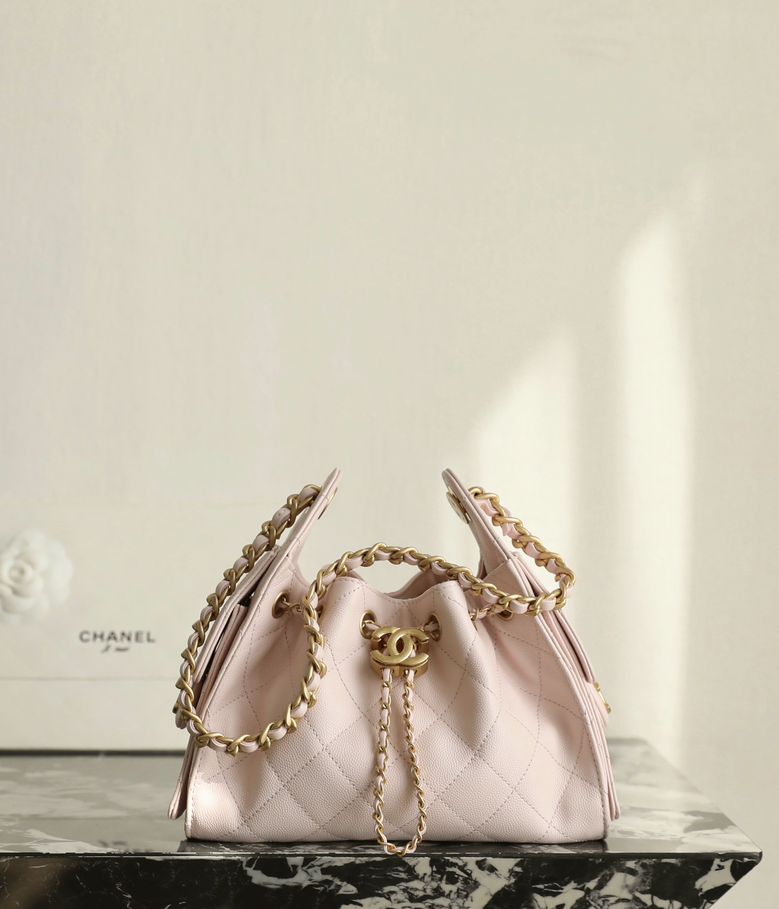 샤넬 CHANEL 26C C-061 AS5631 25 Mini Bag Pink 22cm