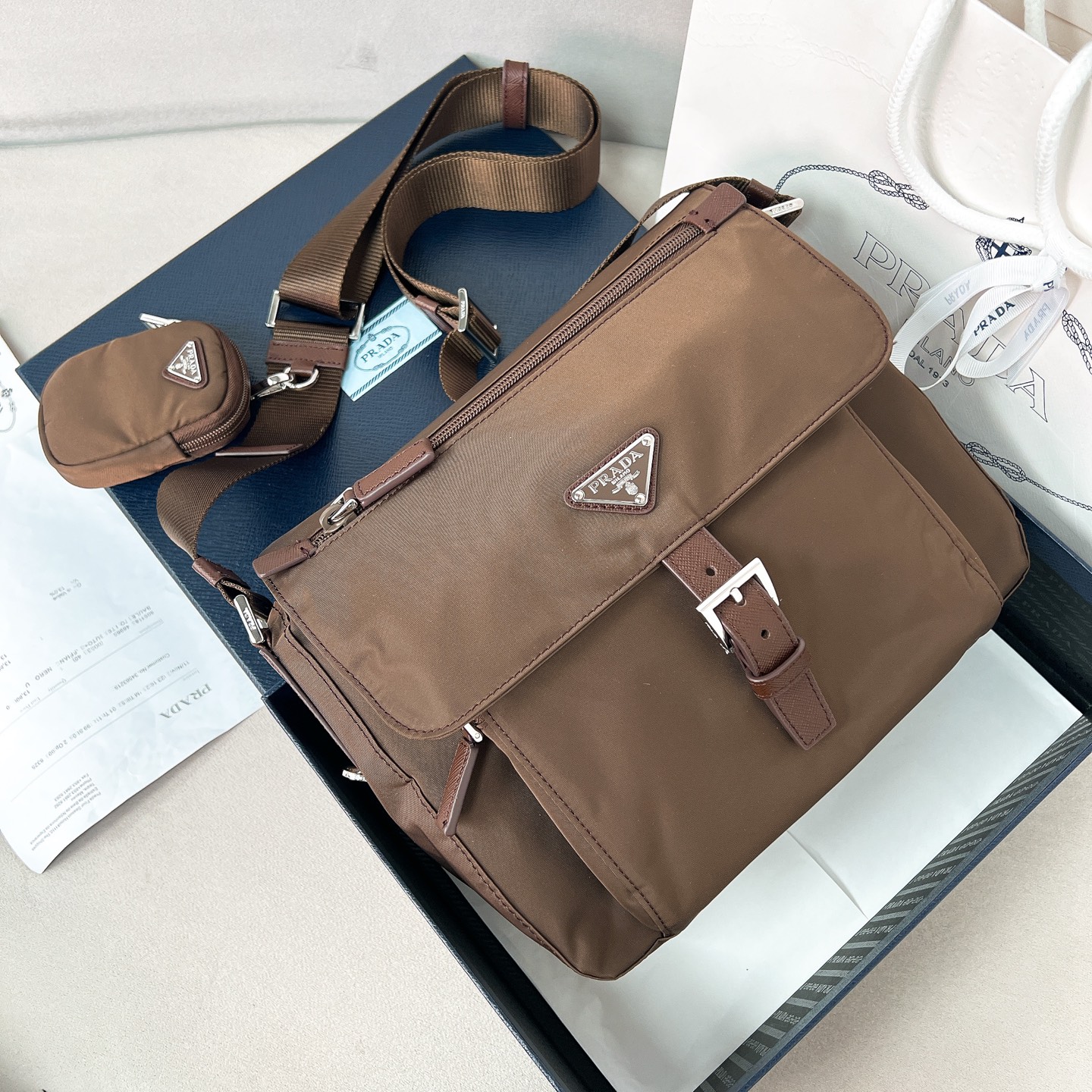 프라다 Prada 1BD994 리나일론 숄더백 25cm