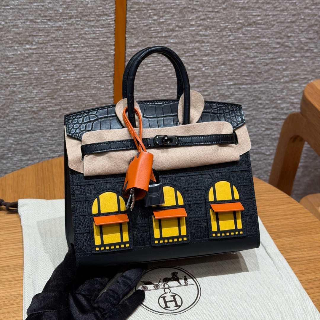 에르메스 Hermes Birkin Faubourg Touch 20cm Madame and Alligator 89 Noir/noir