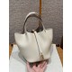 에르메스 Hermes Picotin Touch 18cm clemence and Alligator 10 Craie/gold