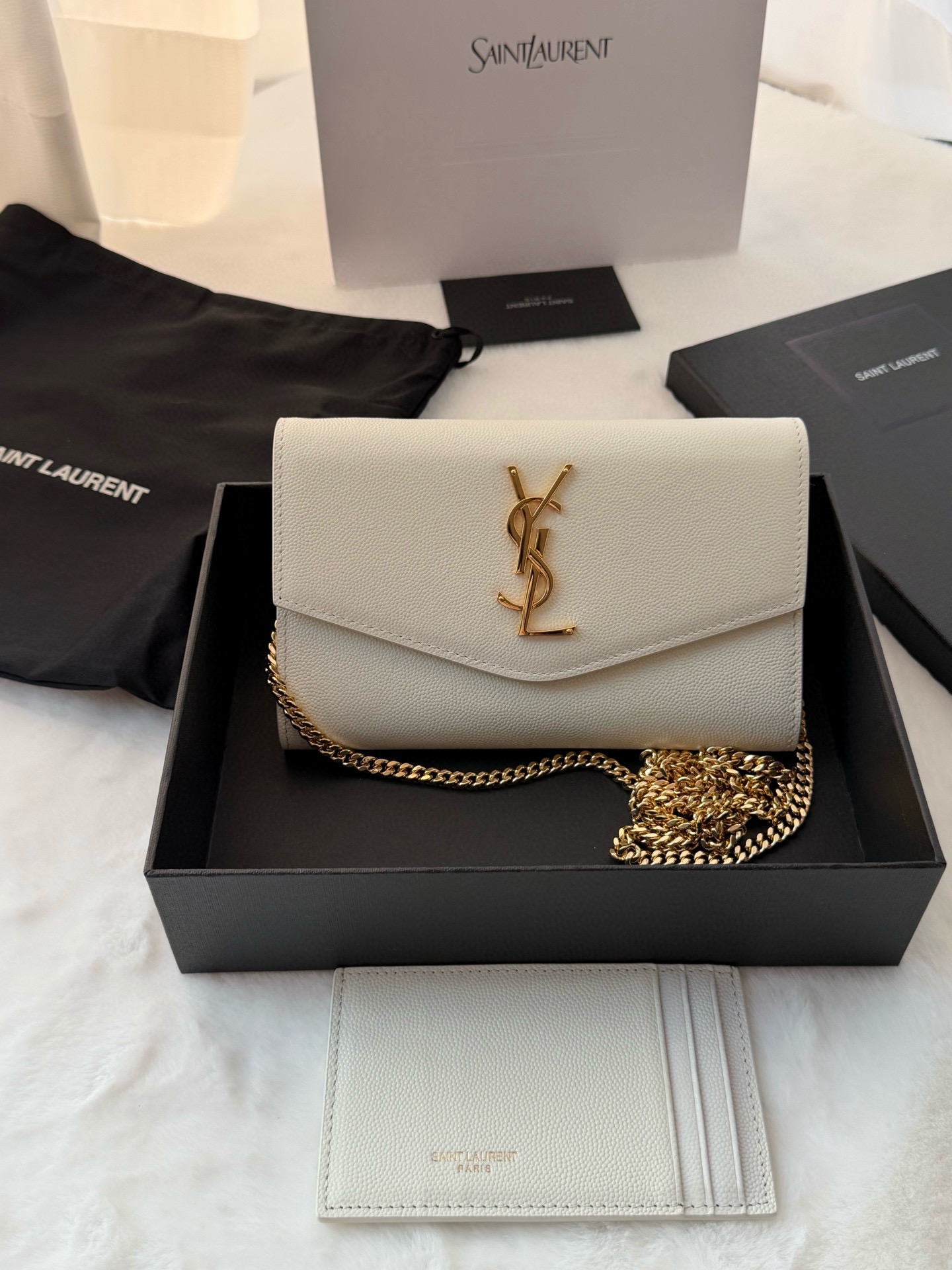 생로랑 Saint laurent/YSL 607788 ENVELOPE 체인 지갑 19cm