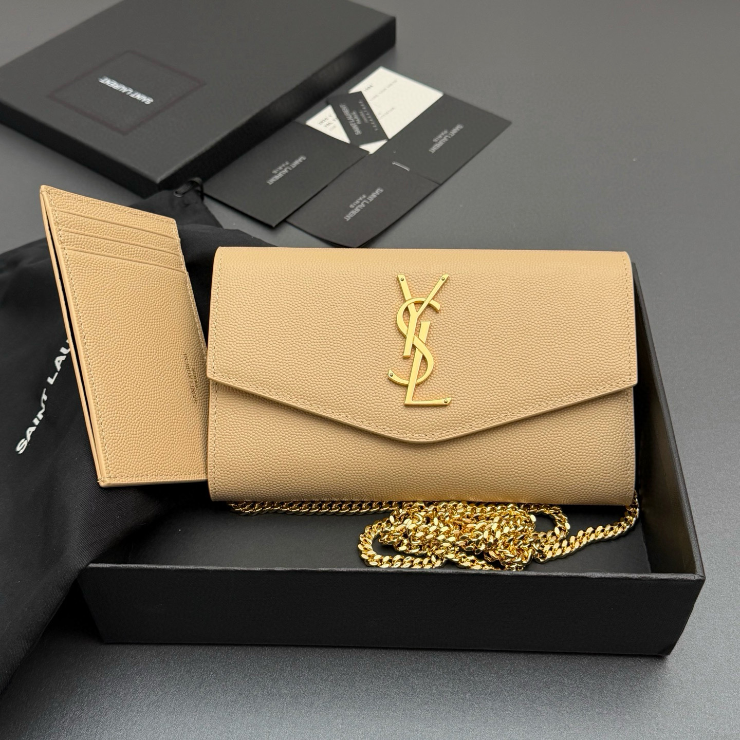 생로랑 Saint laurent/YSL 607788 ENVELOPE 체인 지갑 19cm