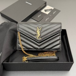 생로랑 Saint laurent/YSL 393953 ENVELOPE 체인 지갑 19cm