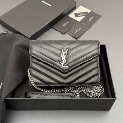 생로랑 Saint laurent/YSL 393953 ENVELOPE 체인 지갑 19cm