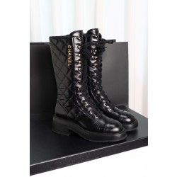 샤넬 CHANEL 24K 하이 부츠 Black