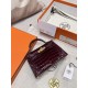 에르메스 Hermes Mini Kelly Hcp Alligator 57 Bordeaux/gold