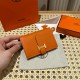 에르메스 Hermes Bearn card holder 10.3cm Epsom 93 Orange gold/silver