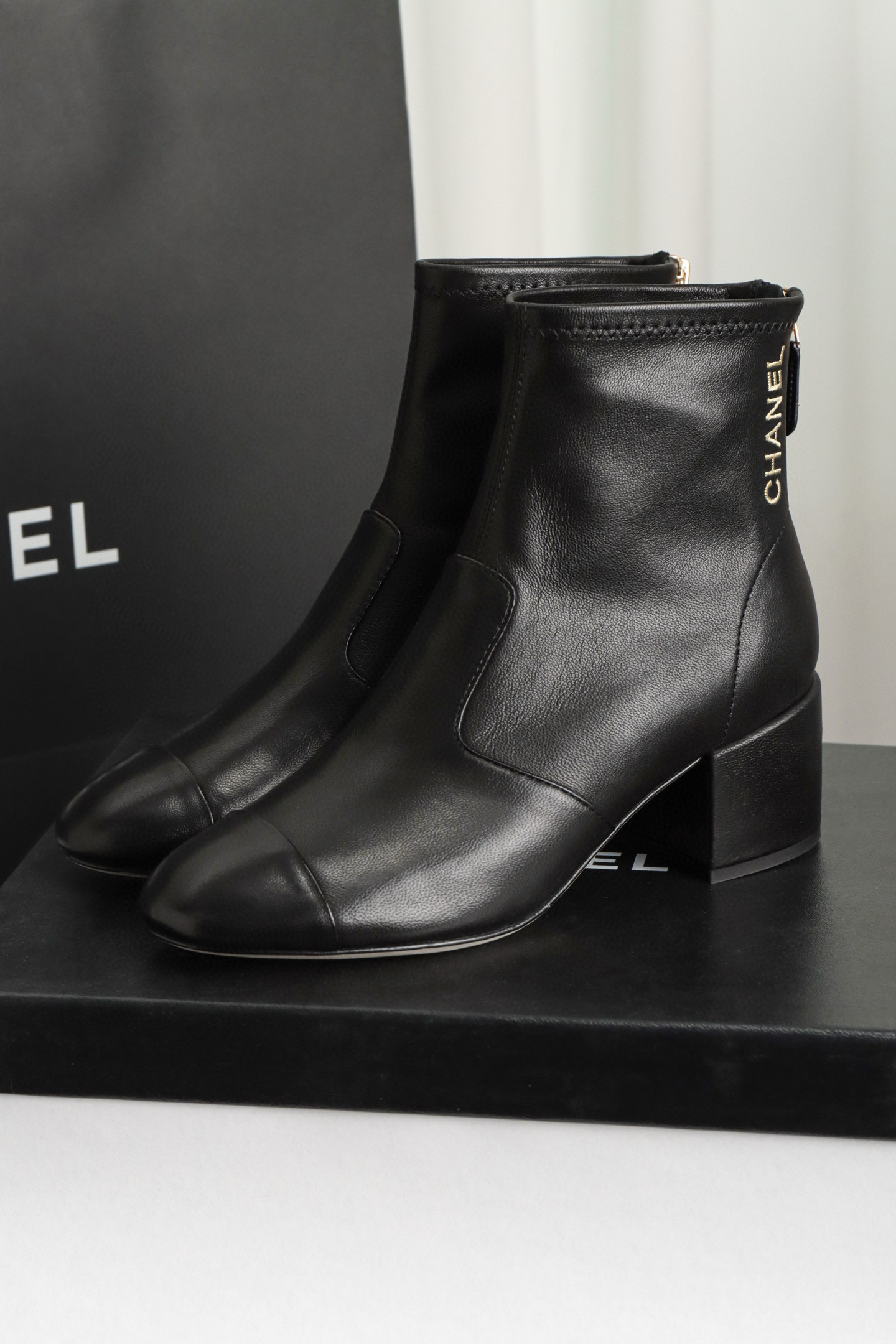 샤넬 CHANEL Short Boots 쇼트 부츠 Black