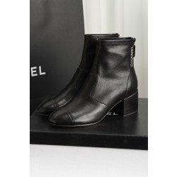 샤넬 CHANEL Short Boots 쇼트 부츠 Black