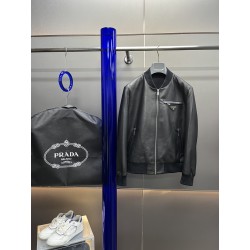 프라다 Prada 레더 재킷