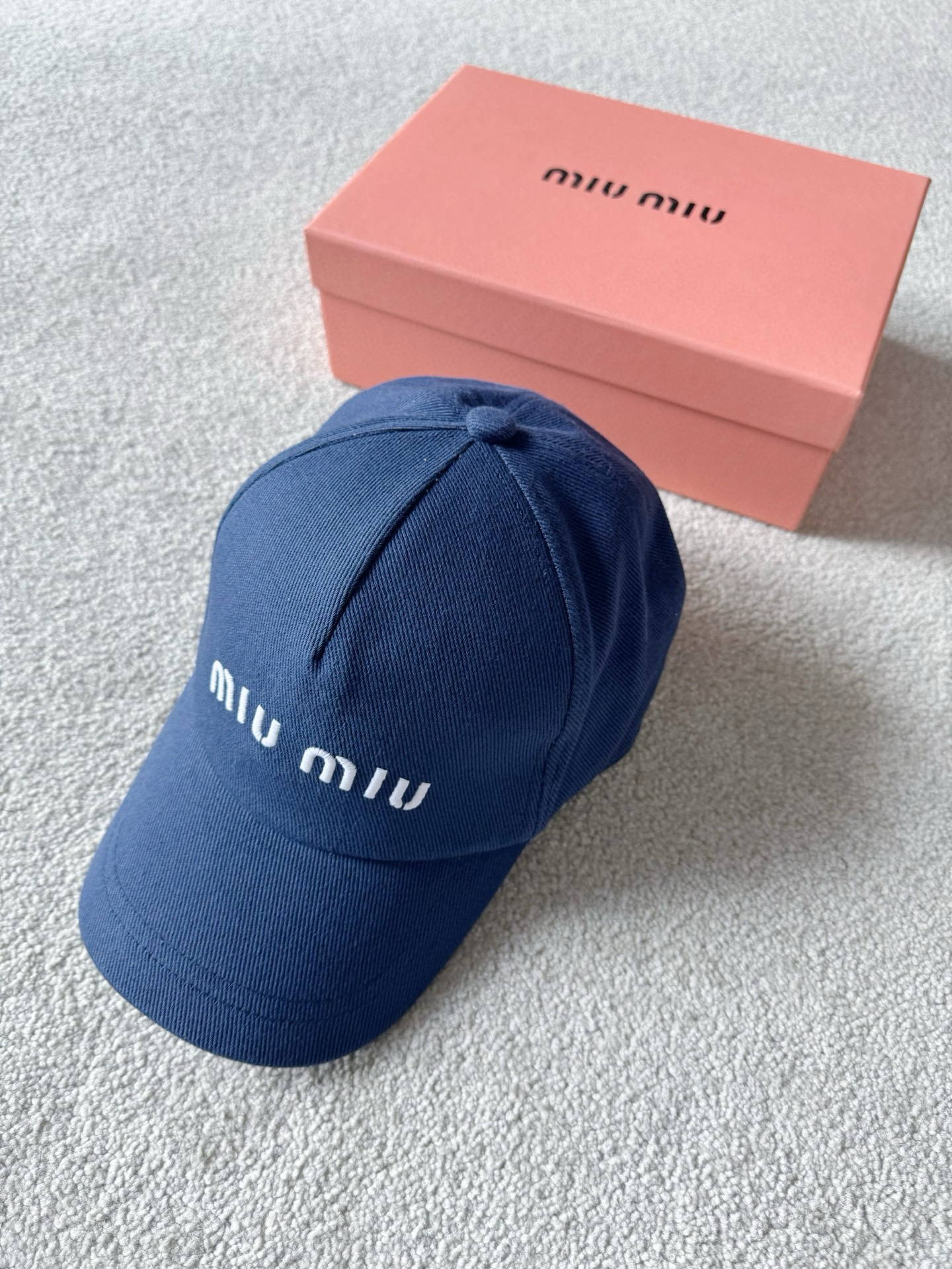 미우 미우 MIU MIU 베이스볼캡 Blue