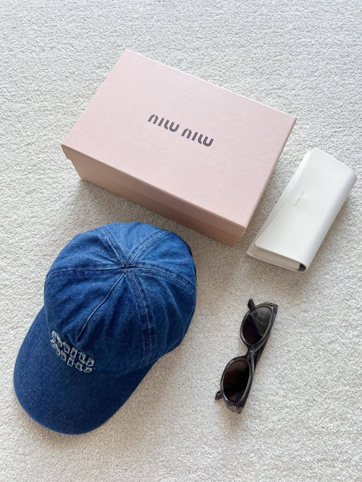 미우 미우 MIU MIU 베이스볼캡 Blue