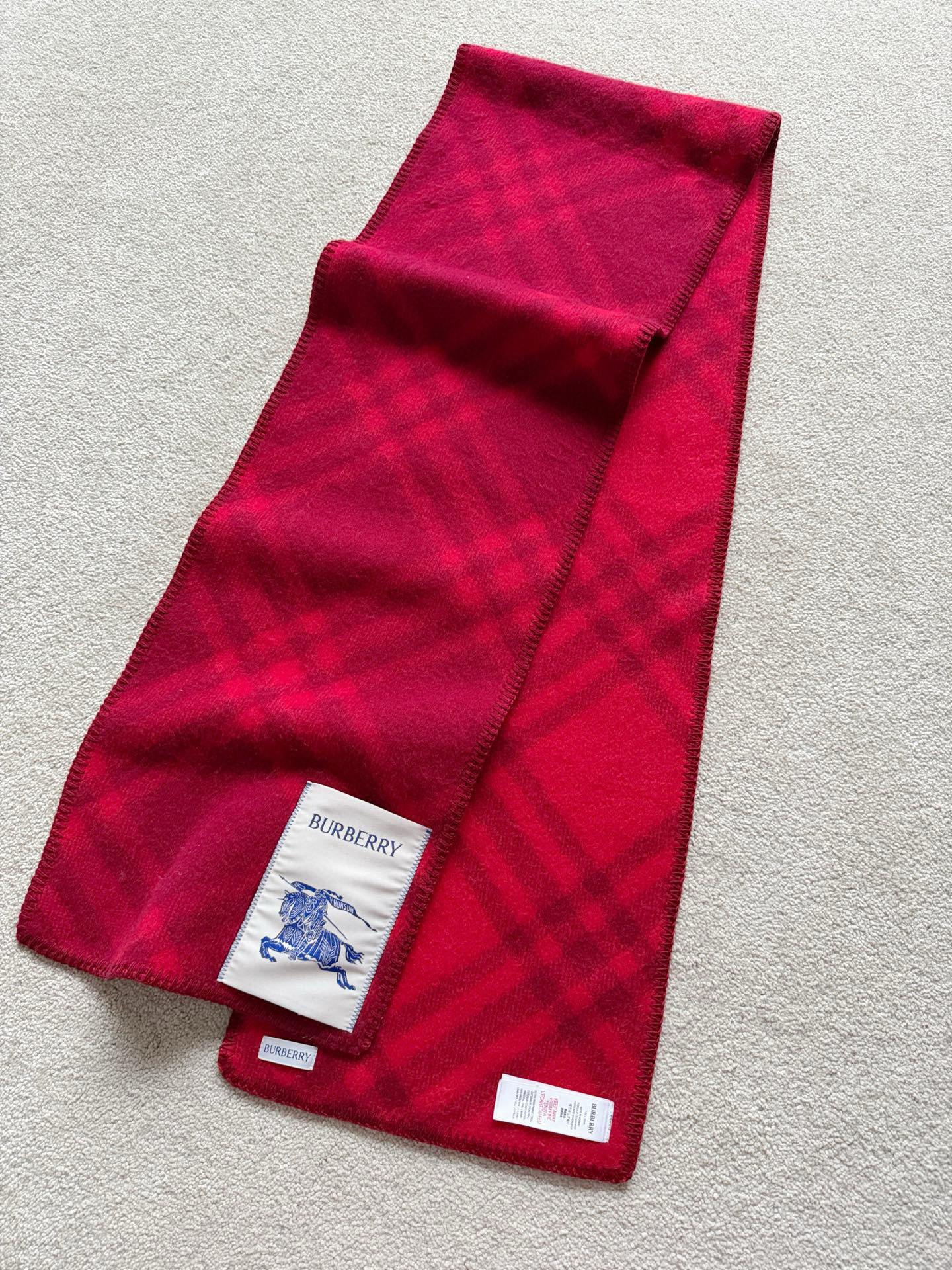 버버리 Burberry 캐시미어 머플러 Red