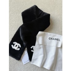 샤넬 CHANEL Muffler Shearling 머플러 Black