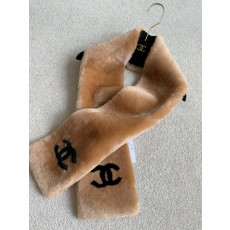 샤넬 CHANEL Muffler Shearling 머플러 Khaki