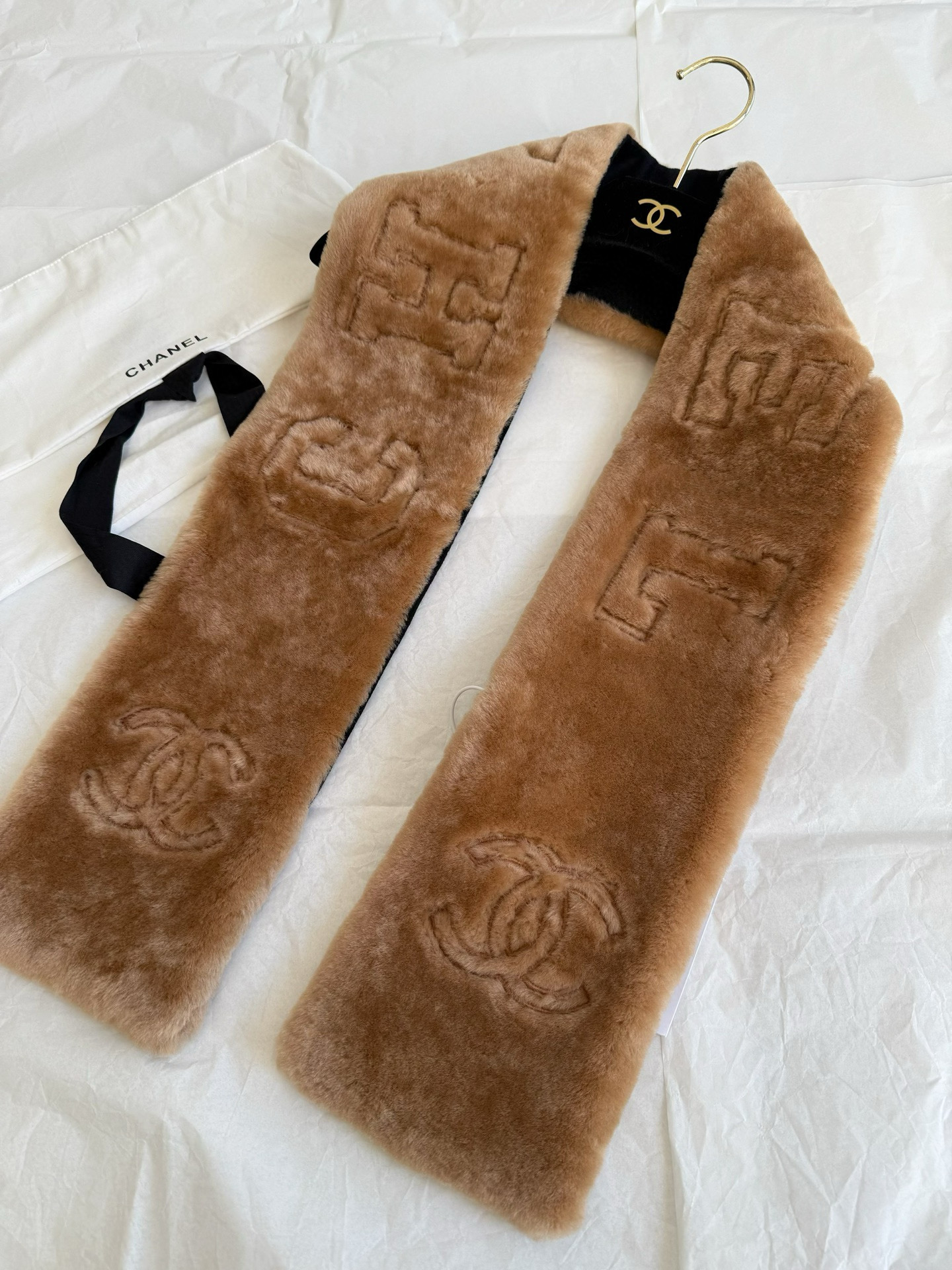 샤넬 CHANEL 머플러 Coffee