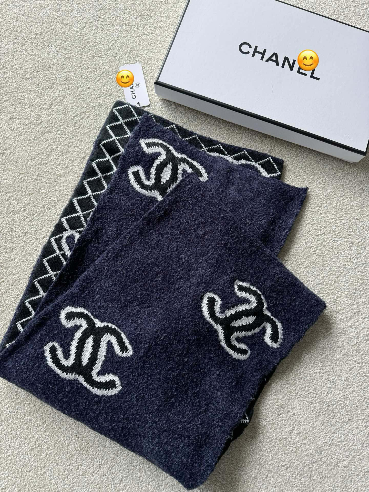 샤넬 CHANEL 머플러 Blue