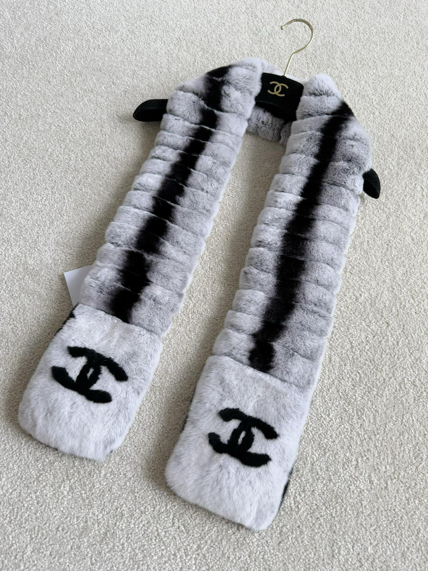 샤넬 CHANEL 머플러 Grey 130cm