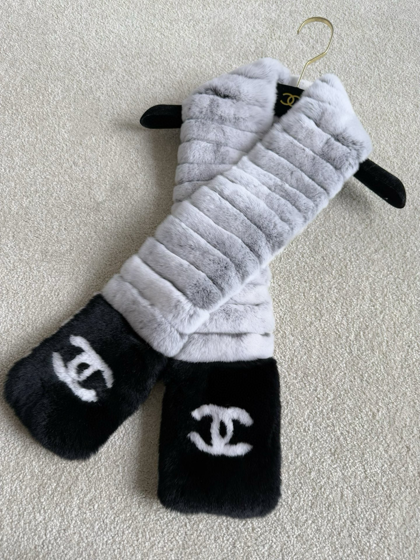 샤넬 CHANEL 머플러 Grey 130cm
