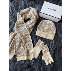 샤넬 CHANEL 머플러+모자+ 장갑