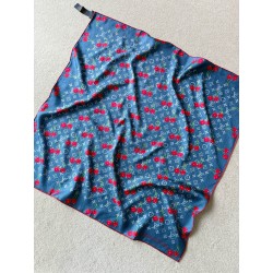 루이비통 Louis Vuitton Scarf 스커프(실크) Blue 90cm