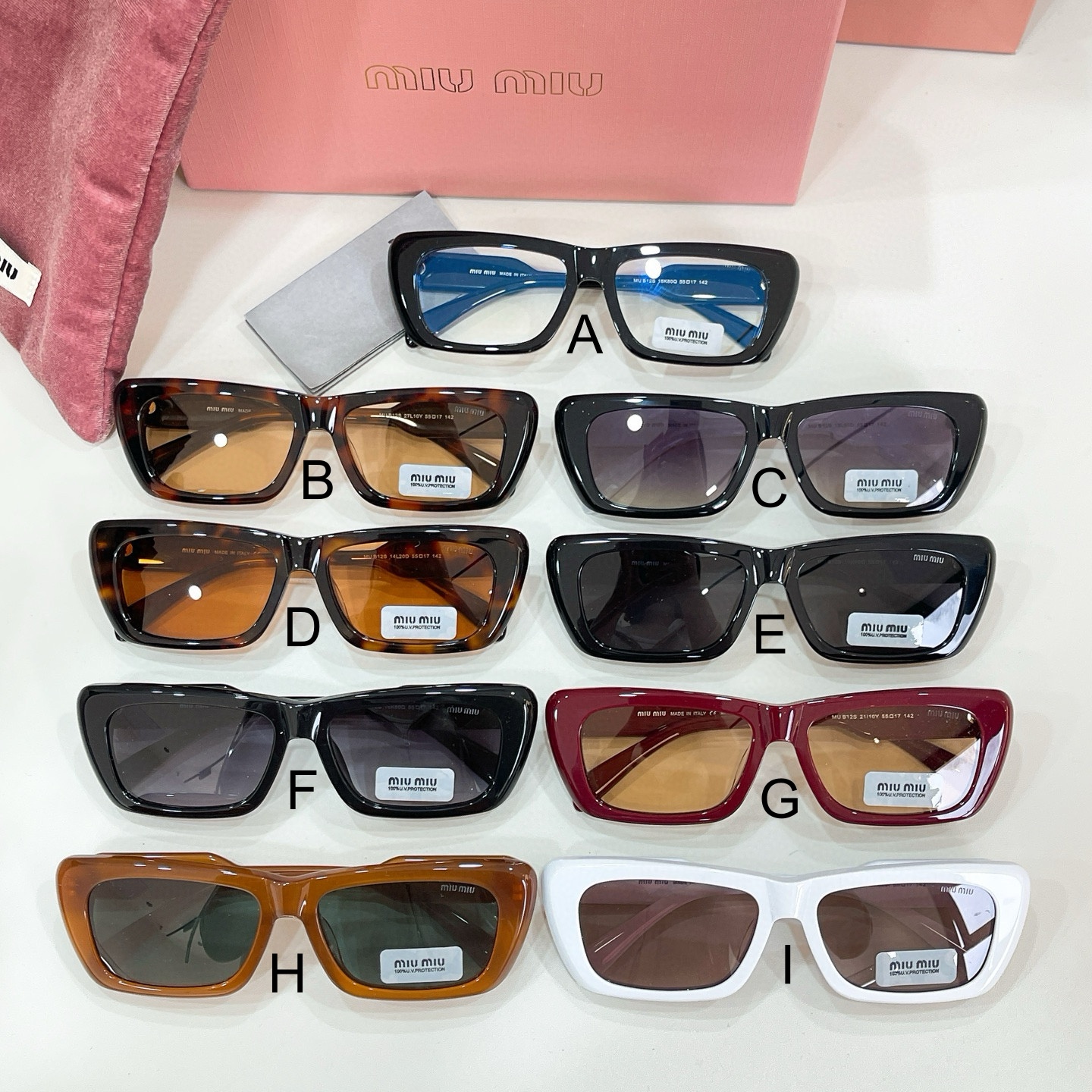 미우 미우 MIU MIU MU B12S 55口17-142